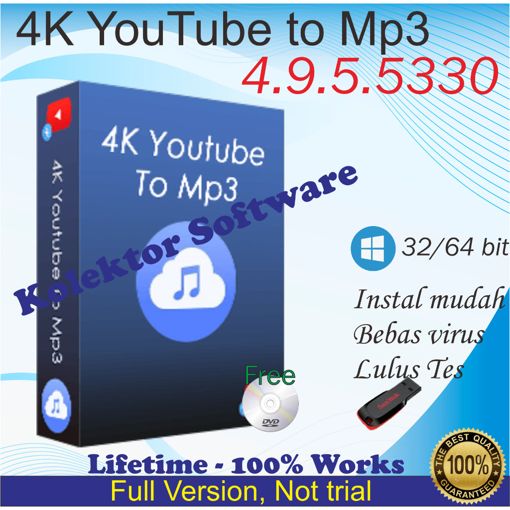 4K YouTube to MP3 - Full Version, Lifetime