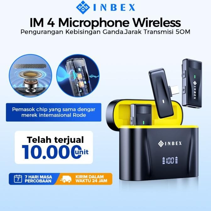 INBEX IM4 Wireless Microphone Mic Wireless Clip on Mikrofon Lavalier