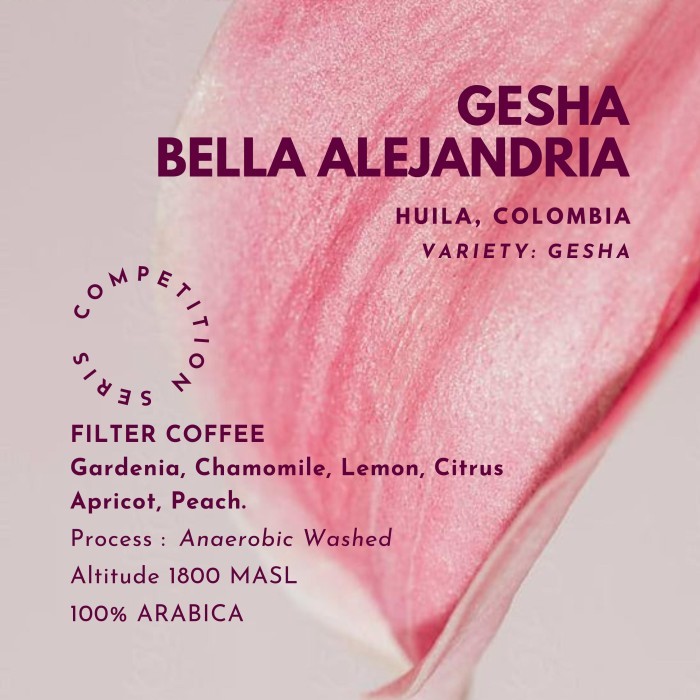 

Gesha Bella Alejandria Coffee Specialty Arabica Competition Series Barangbaru