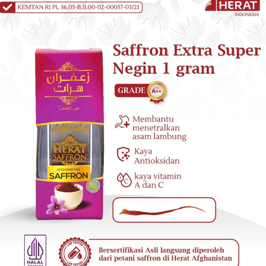 

Herat Saffron Afghanistan - Extra Negin [1 Gram] - Grade A++ The Best Quality - Rempah Ala - Safron Halal