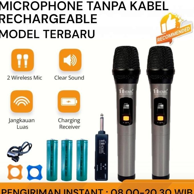 Mic Wireless UHF - Microphone Tanpa Kabel Jernih Kualitas Bagus