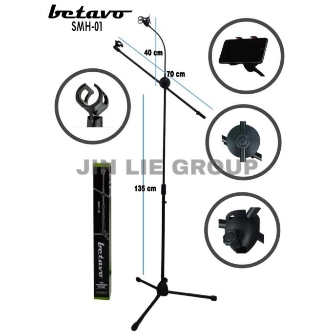 STAND MICROPHONE +PHONE HOLDER HP STAND MIC BETAVO SMH-01