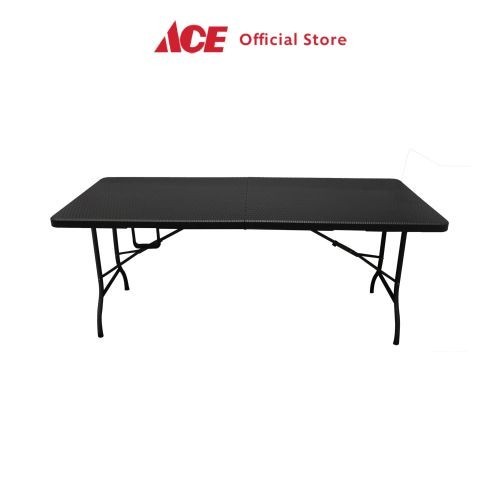 Ace - Krisbow Meja Lipat Rotan - Hitam Diskon