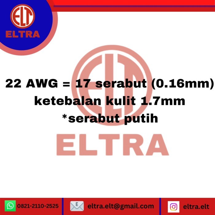 Kabel Awg 22 100M + Roll Kabel