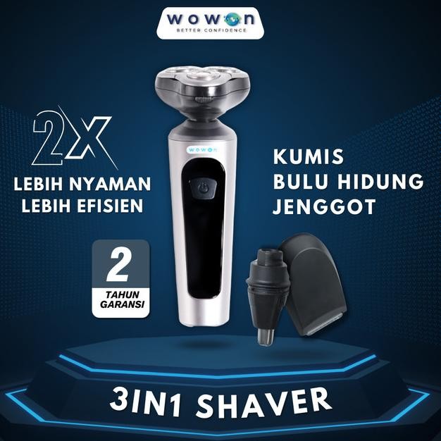 Wowon 4In1 Pro Series Electric Shaver (Alat Cukuran Jenggot Dan Kus)