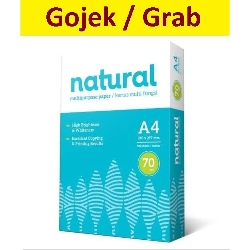 

Kertas Hvs Natural A4 70 Gr Khusus Via Gojek / Grab Diskon