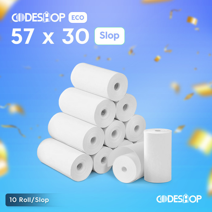

(1 Dus) Kertas Kasir Roll Thermal 57X30 57 X 30 Codeshop Promo