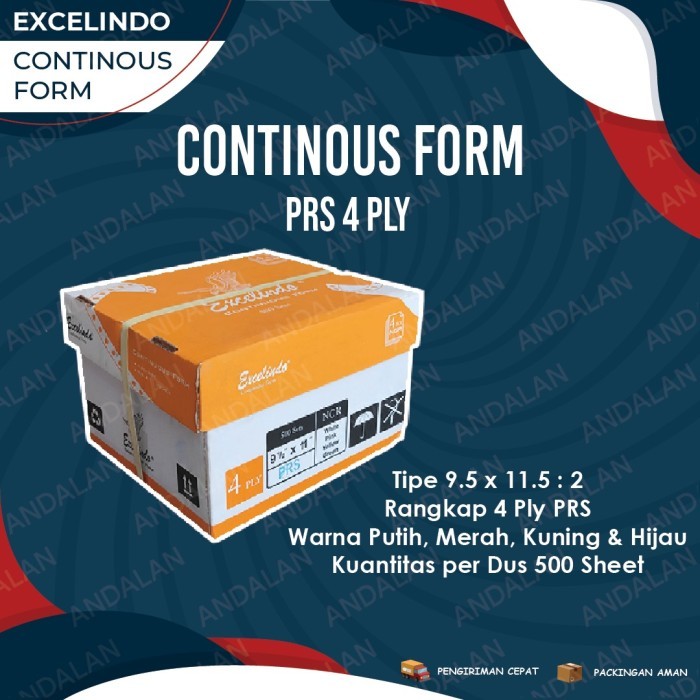 

Continuous Form Excelindo 9,5 X 11:2 Prs 4Ply Terbaik