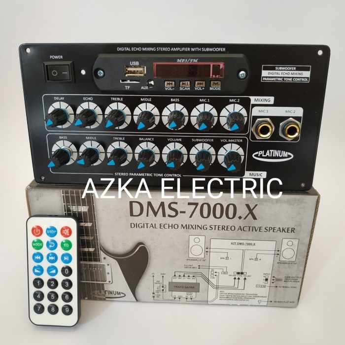 Terlaris Kit Amplifier Speaker Aktif Bluetooth Plus Digital Echo Mixing Dms7000