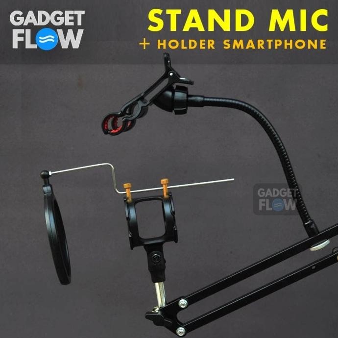 Stand Mic Microphone Arm Stand Suspension - Holder HP Lazypod