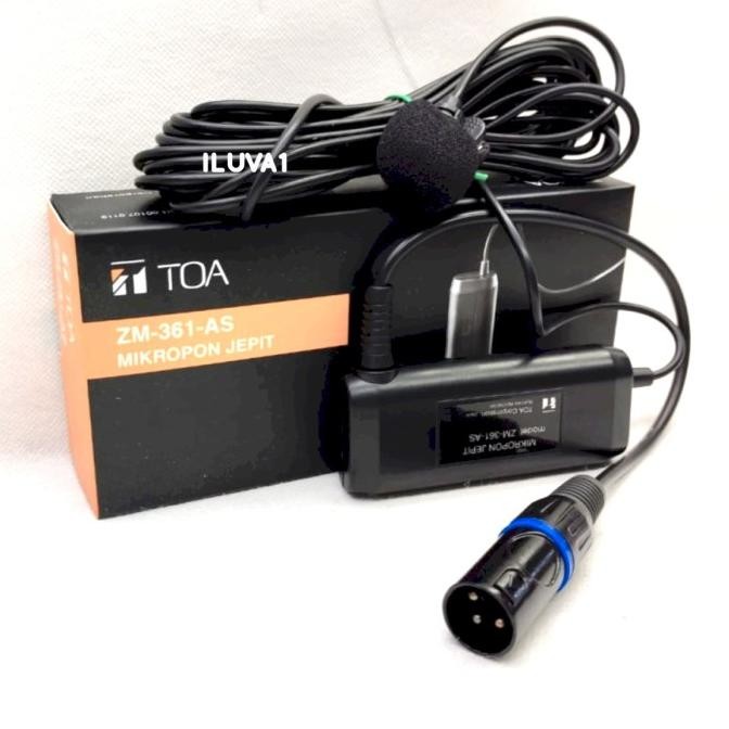 Mic imam jepit clip on Toa jack Xlr Male