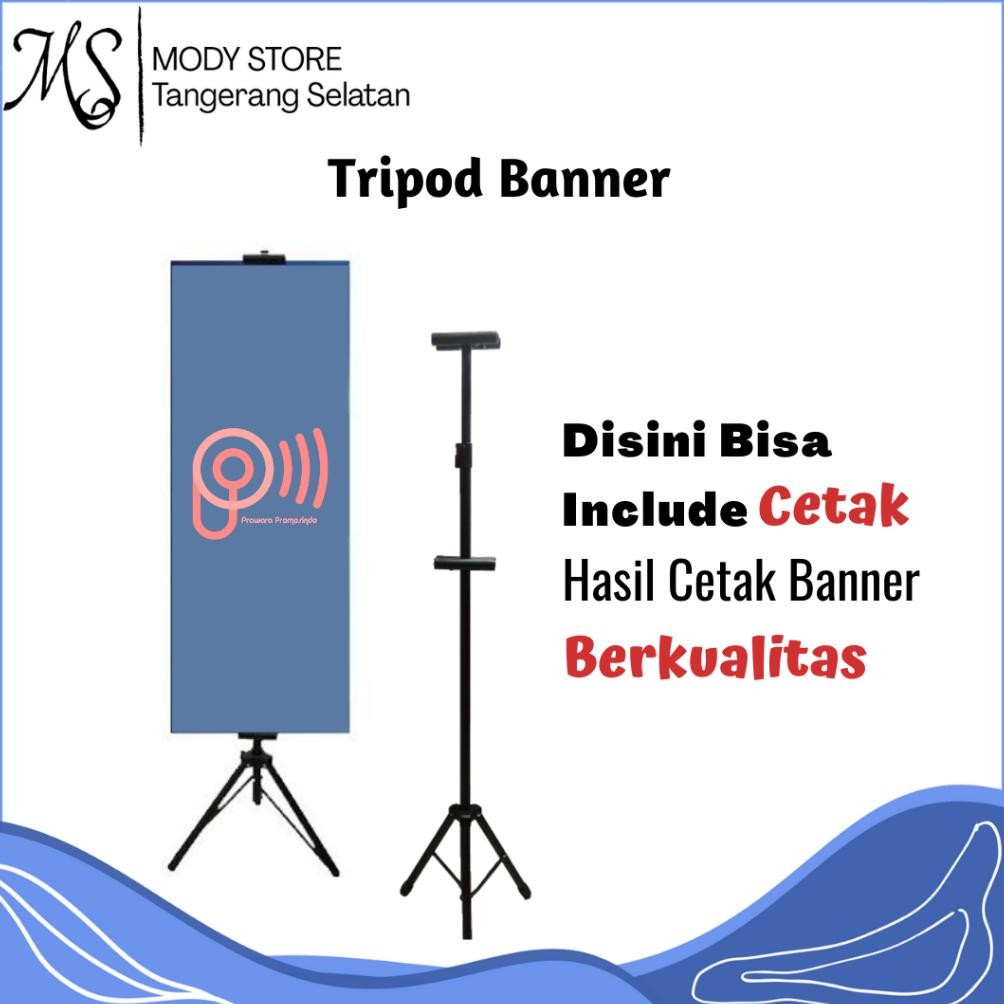 PROMOOO- TRIPOD BANNER 2 SISI INCLUDE CETAK BANNER / TRIPOD STAND BANNER / TRIPOD BANNER / TRIPOD DI