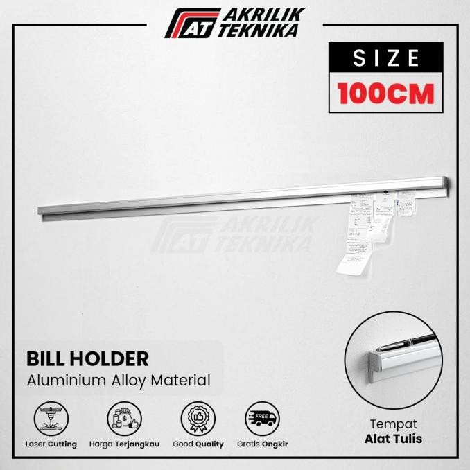 

TERMURAH - Bill Holder / Capitan Nota Bon Stainless / Receipt Holder - 100cm