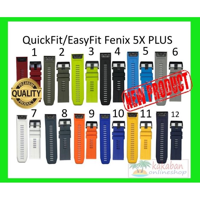 TERLARIS - FENIX 5X PLUS Strap Band Garmin QuickFit 26mm