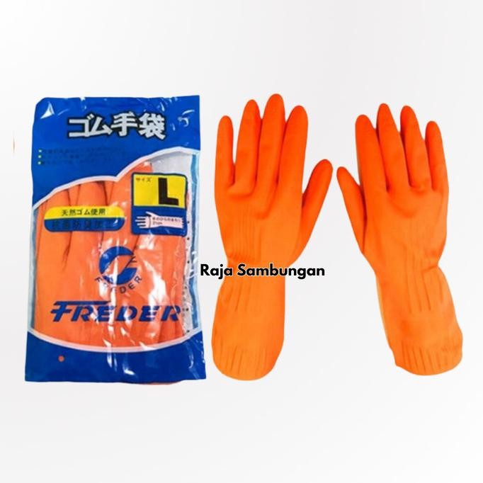 SARUNG TANGAN KARET ANTI KIMIA UKURAN L FREDER PELINDUNG TANGAN SAFETY GLOVES RUBBER SARUNG TANGAN P