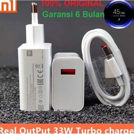 Charger 33W Turbo Charge Poco X3 / X3 NFC Fast Original Xiaomi +Cable