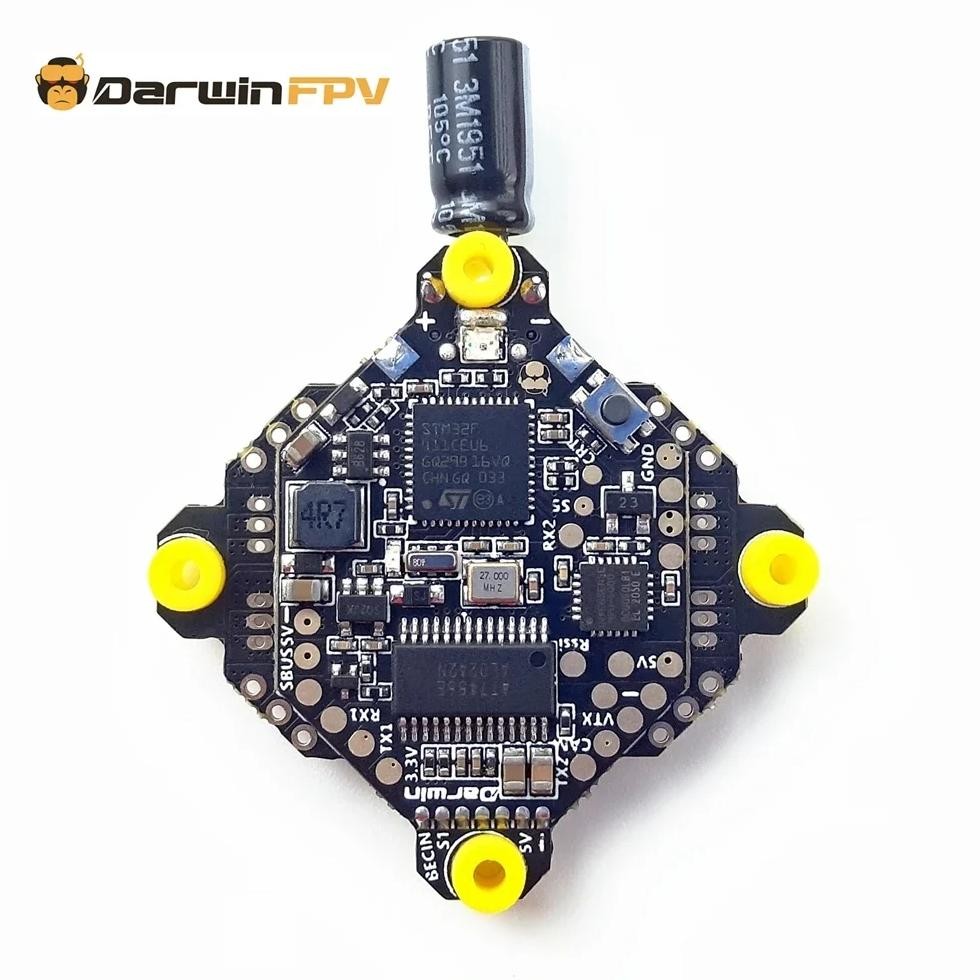DARWINFPV F411 AIO FLIGHT CONTROLLER FC WHOOP BLHELI_S BETAFLIGHT F4 15A OSD BEC BL_S 1-3S 4IN1 ESC 