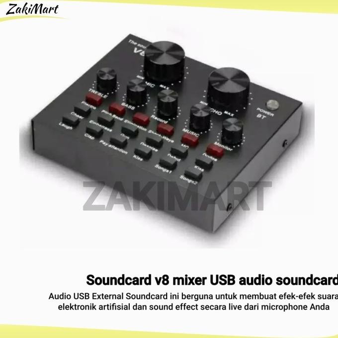 Shipping Soundcard V8 Mixer Usb Audio Soundcard Mixer V8 Eksternal Original Best 2024