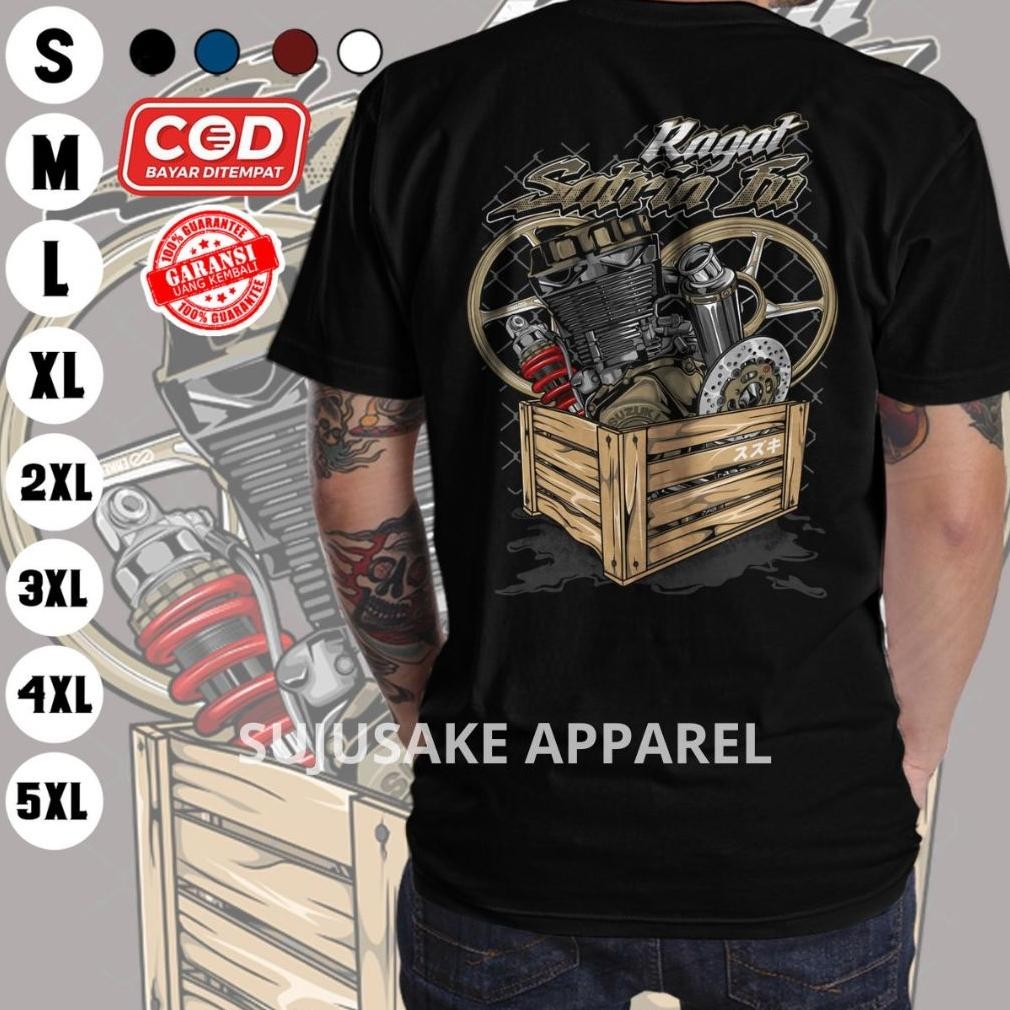 Promo Kaos Pria Ragat Suzuki Satria F Fu Facelift Injeksi Road Race Modifikasi Distro Original Ukura