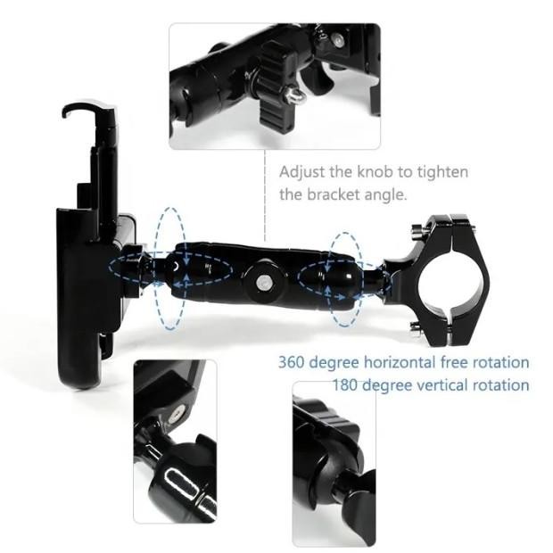 Gub P50 Phone Holder Alunium Stang Motor Sepeda Listrik Motor Sport