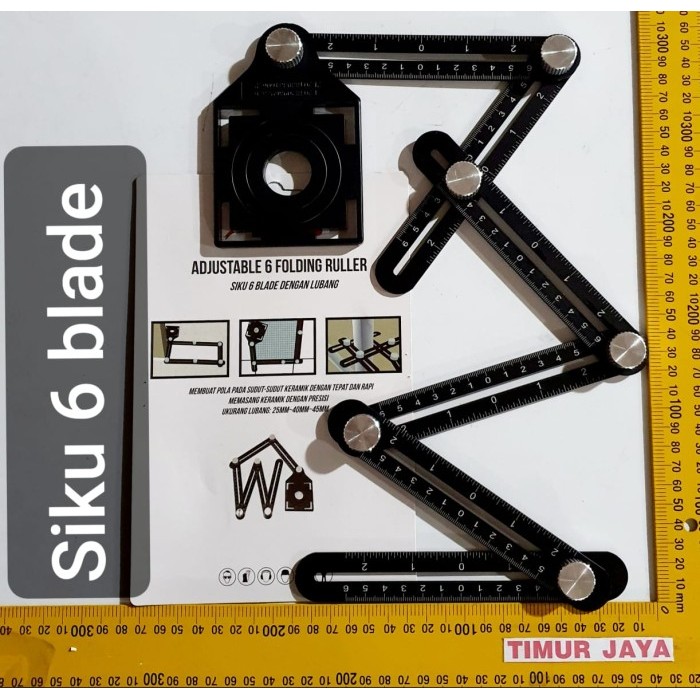 

Penggaris Siku Multifungsi 6 Fungsi / 6 Blade Multifunction Ruler