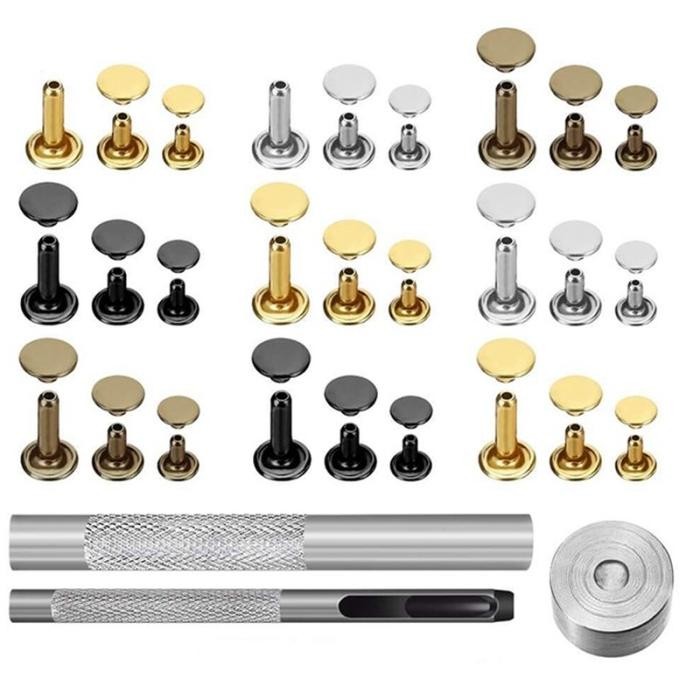 360 Set Kotak Paku Keling Paving Alat Instalasi Tang Untuk Kulit MS54