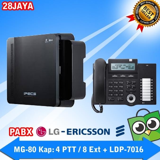 TERBARU - Pabx LG Ericsson iPECS-eMG80 Kap: 4 PTT / 8 EXT + Operator LDP-7016D