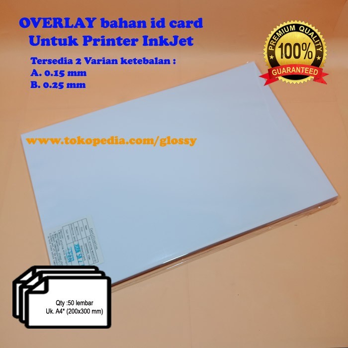 

Bahan Pvc Id Card 50 Lembar - Overlay Terbaik