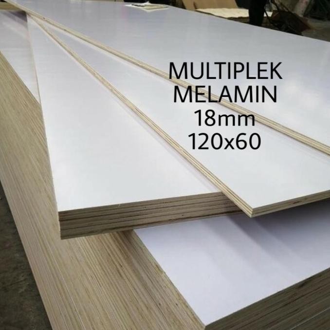 Triplek / Multiplek melamin putih 18mm (120x60)cm, plywood melaminto HTM