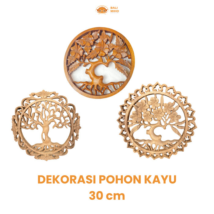 New - Dekorasi Dinding Pohon Akar 30 Cm - Pajangan Dinding Ukiran Bali