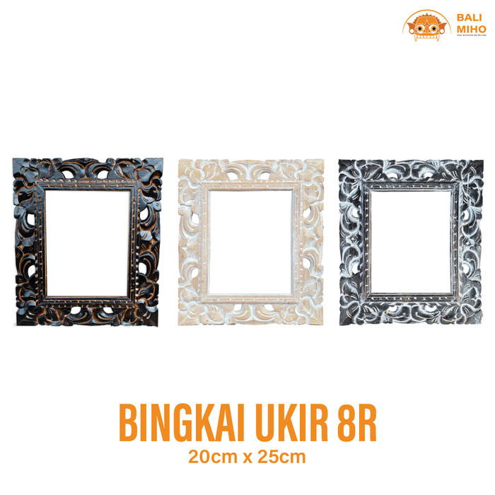 New - Bingkai Kayu Ukir 8R - Bingkai Foto - Bingkai Lukisan - Bingkai Kayu