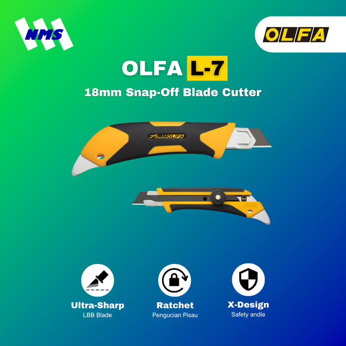 

Terlaris Cutter OLFA L-7 Snap-Off Blade Original 18mm Heavy-Duty Pisau Kater SALE