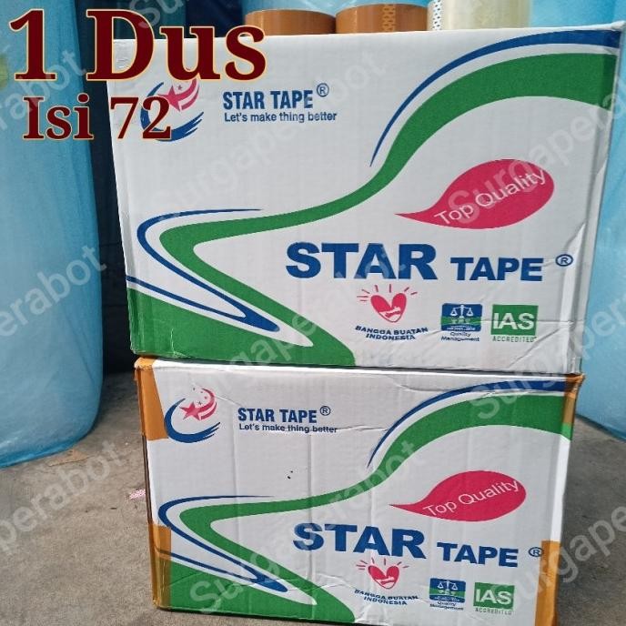 

HARGA DISC - Lakban Bening / Coklat 1 dus isi 72 roll 2 inch 45mm x 72 Yard Per Box