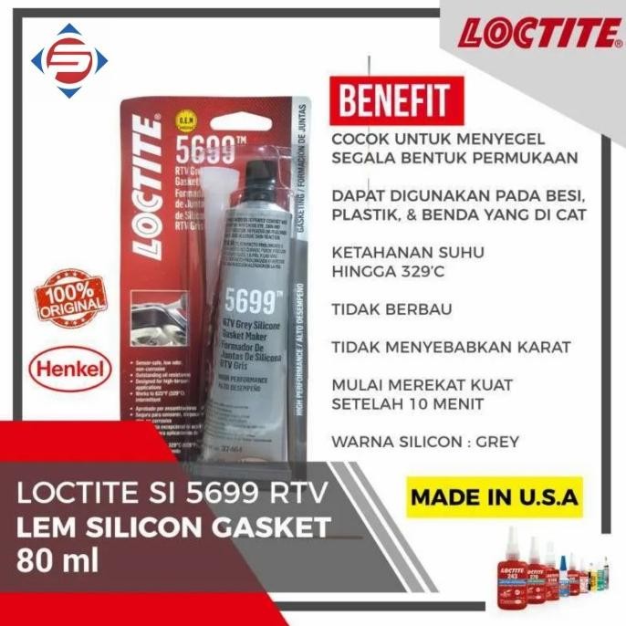 PEREKAT LOCTITE 5699 RTV GREY SILICONE