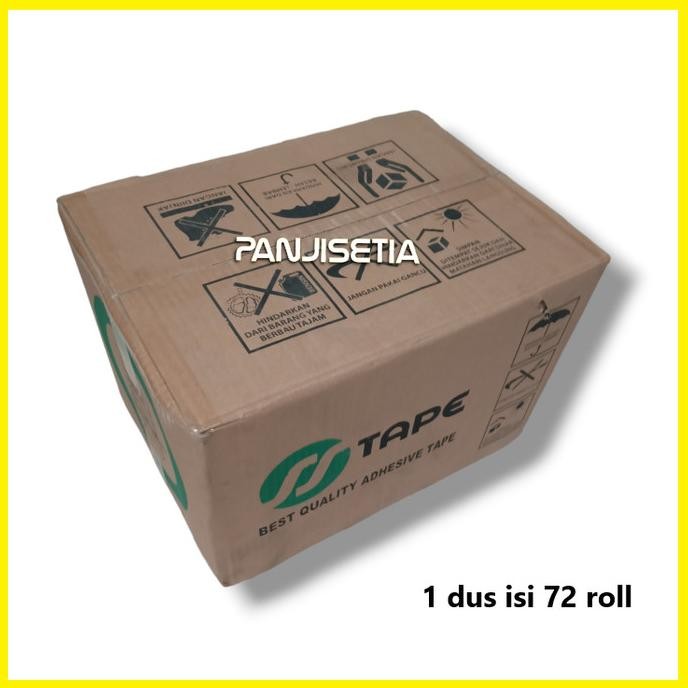 

HARGA DISC - [ 1 DUS ] Lakban Selotip BENING / COKLAT 45mm X 100Yard Solasi 2 inchi