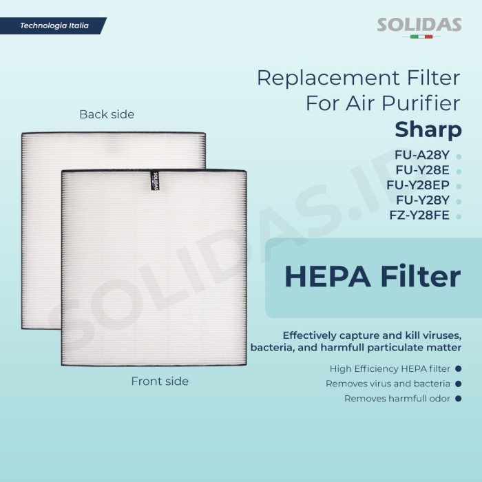 Termurah Replacement Filter Air Purifier Sharp Fu-A28Y / Hepa Filter