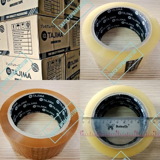 

BEBAS ONGKIR - Lakban Bening / Coklat 2Inch(45mm) 90Yards Tajima Black Hawk PER DUS