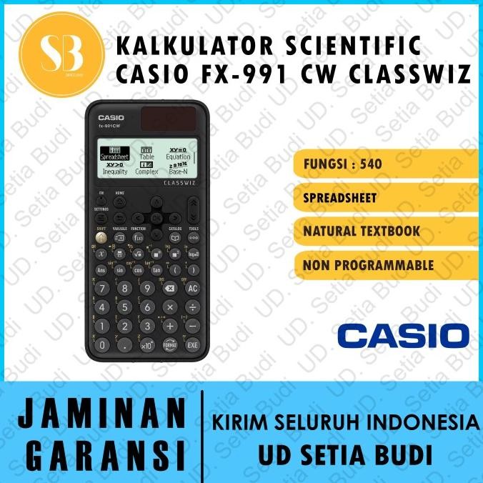 

TERLARIS - Kalkulator Scientific Casio FX-991CW Classwiz Asli dan Bergaransi