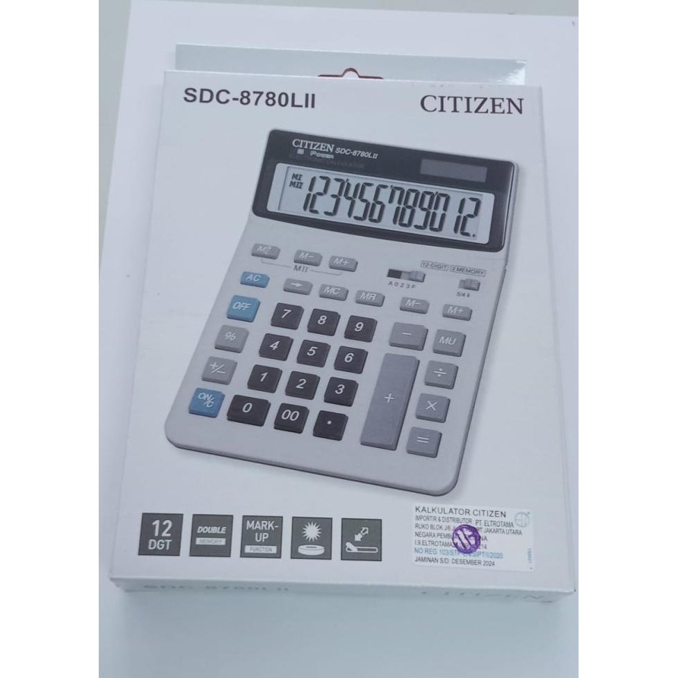 

BEBAS ONGKIR - Kalkulator Desktop Citizen SDC8780