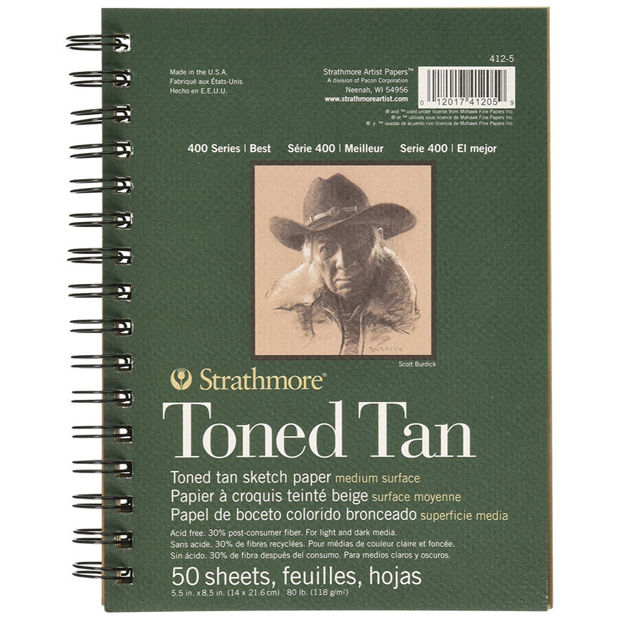 

Triyper Strathmore Toned Tan 5.5" X 8.5" Sketch Pad - 50 Sheets