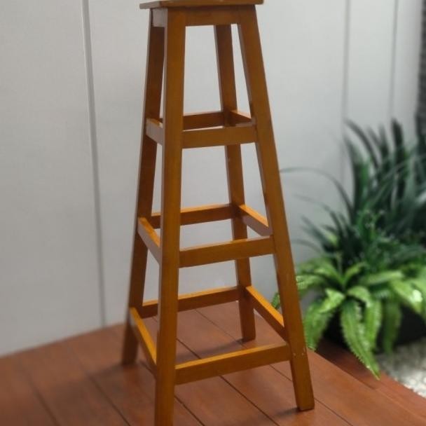 Bangku Kayu Tinggi 120Cm Kayu Jati Belanda