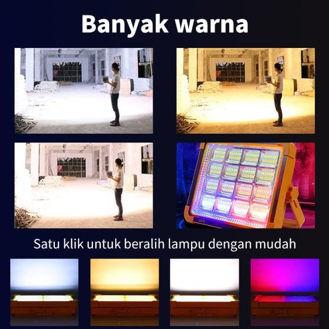 Senter Lampu Emergency - Solar Lampu Emergency Usb Charger - 100 Watt Original Dan Terpercaya