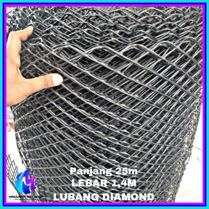 1 roll kawat jaring plastik hdpe diamond super tebal panjang 25 m