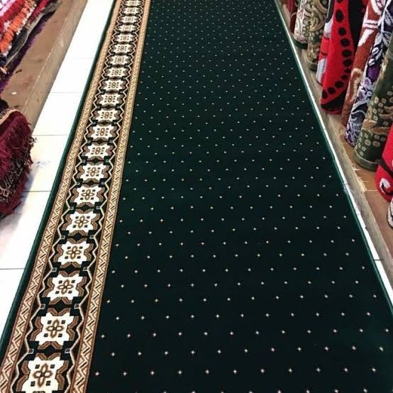 ( Gosend ) Karpet Permadani Masjid Al Aadil Bahan Polyester 120 x 600