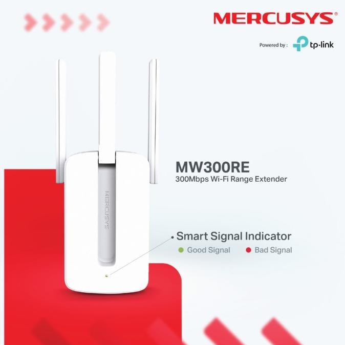 MERCUSYS MW300RE 300Mbps Wi-Fi Range Extender - MW 300 RE