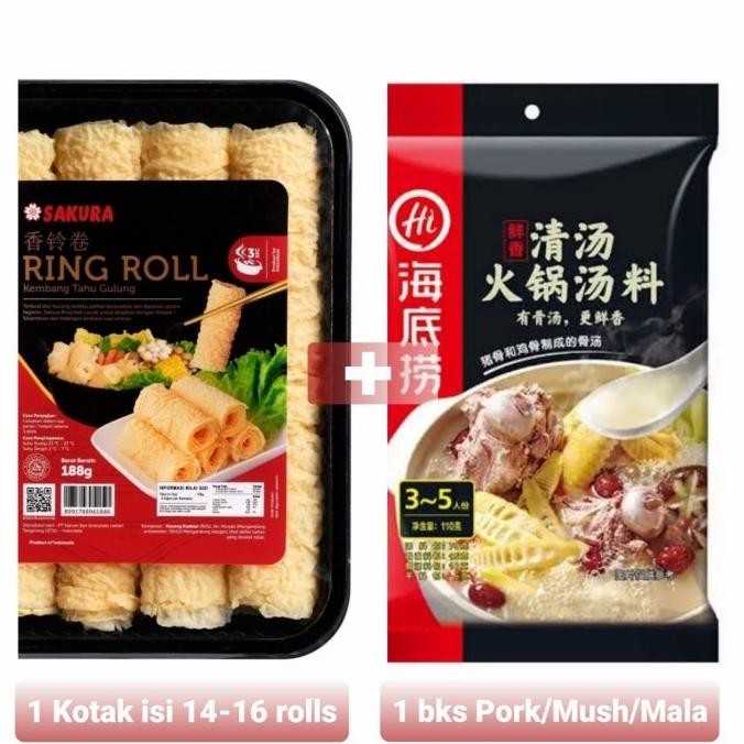 

Paket SALE HAIDILAO Bumbu Hotpot Shabu + Kembang Tahu Roll SAKURA