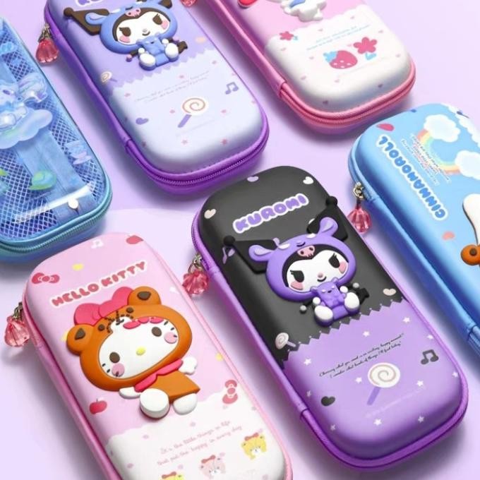 

TERBARU - Kotak Pensil 3D Sanrio ORI / Tempat Pensil Kuromi / Tepak Pensil Kitty