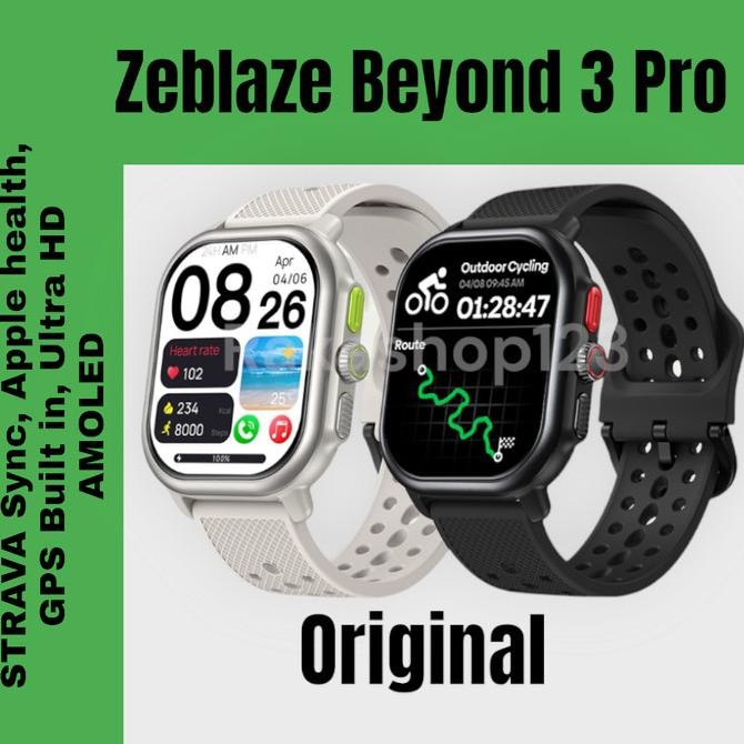 TERBARU - Zeblaze BEYOND 3 Pro Smartwatch Original, GPS, STRAVA sync, AMOLED Ultra HD, AOD