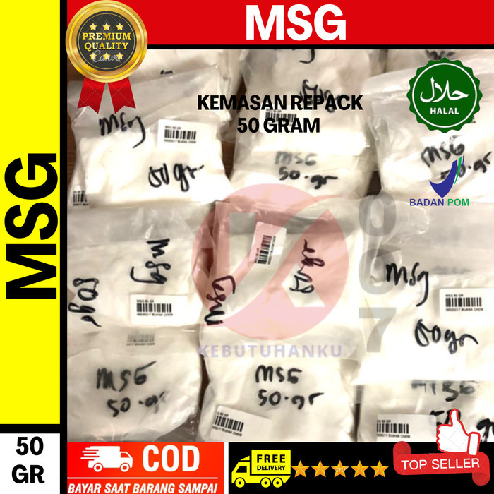 

Penyedap MSG 50 GR HALAL / Vetsin / Micin - MSG Prem Bubuk