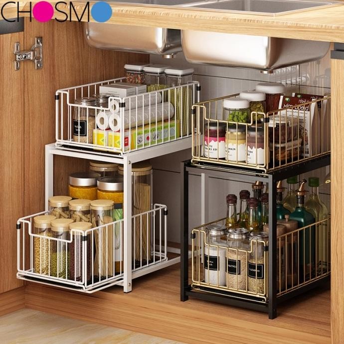 BEBAS ONGKIR - Rak dapur bawah wastafel kitchen rack rak kabinet lemari dapur tarik